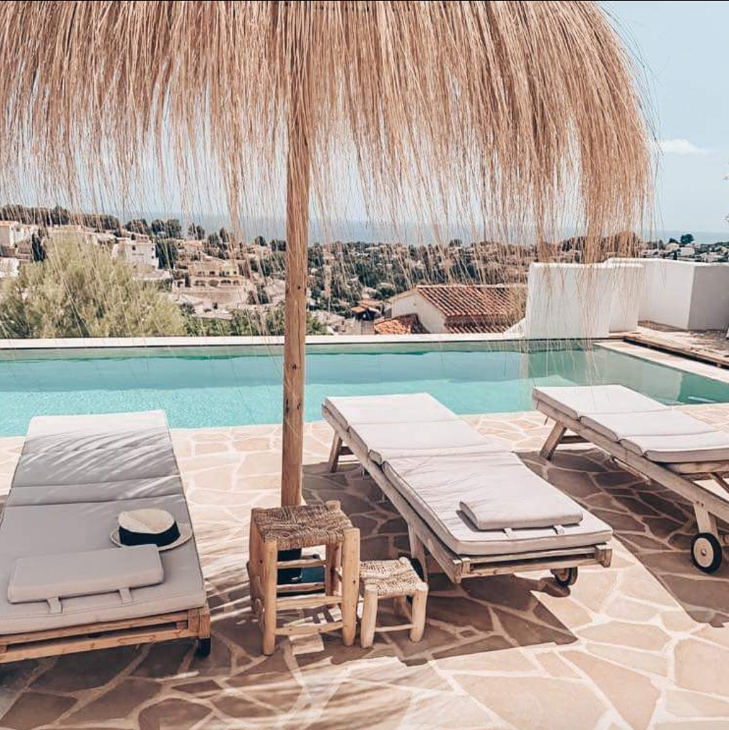 Rieten Parasol Ibiza