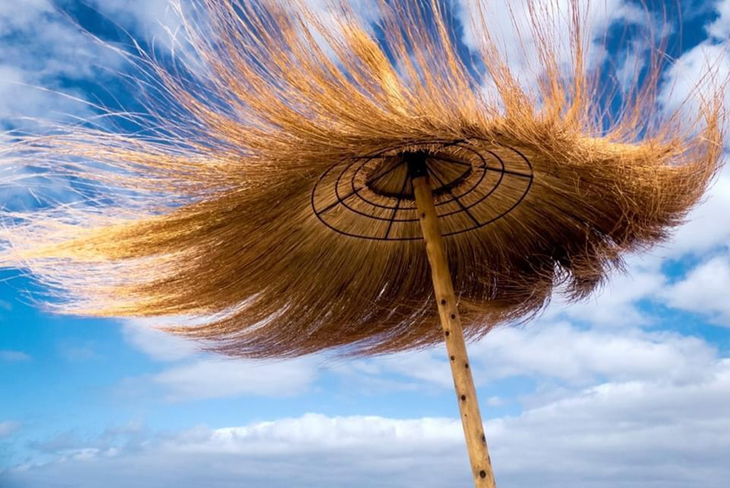 Rieten Parasol Ibiza