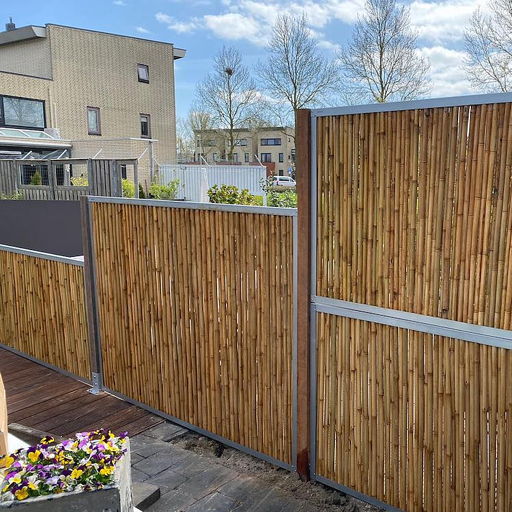 Bamboe Schutting Staal Panelen