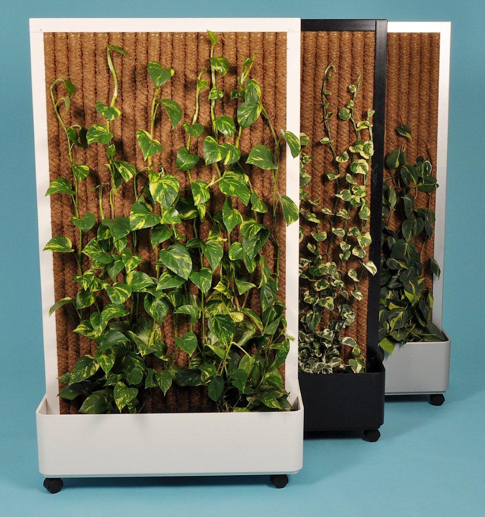 groene scheidingswand op wielen