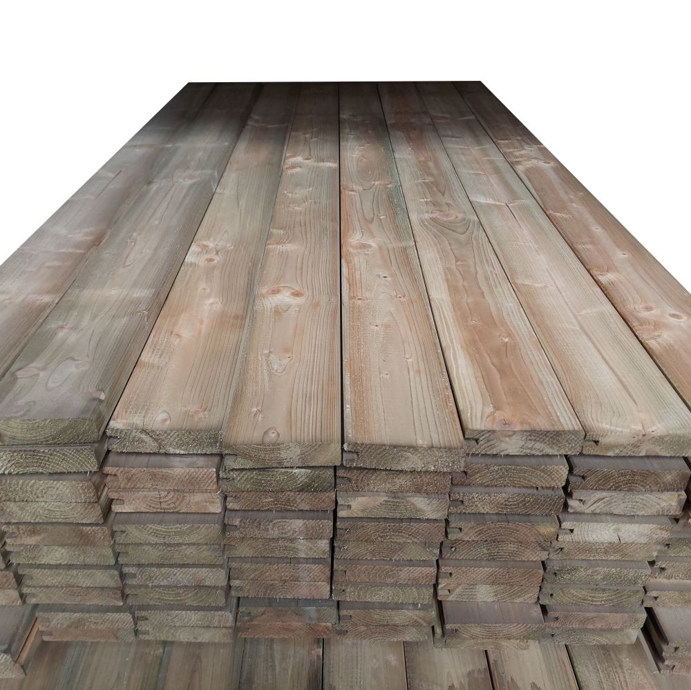 Schuttingplanken grenen 34mm tand en groef