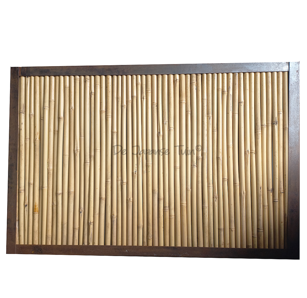 Tuinhek Bamboe Cortenstalen Frame