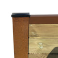 houten schutting in cortenstalen frame
