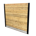 grenen houten schutting van schuttingplanken blokhutprofiel 32mm