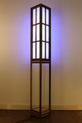 Japanse houten Vloerlamp met dimmer